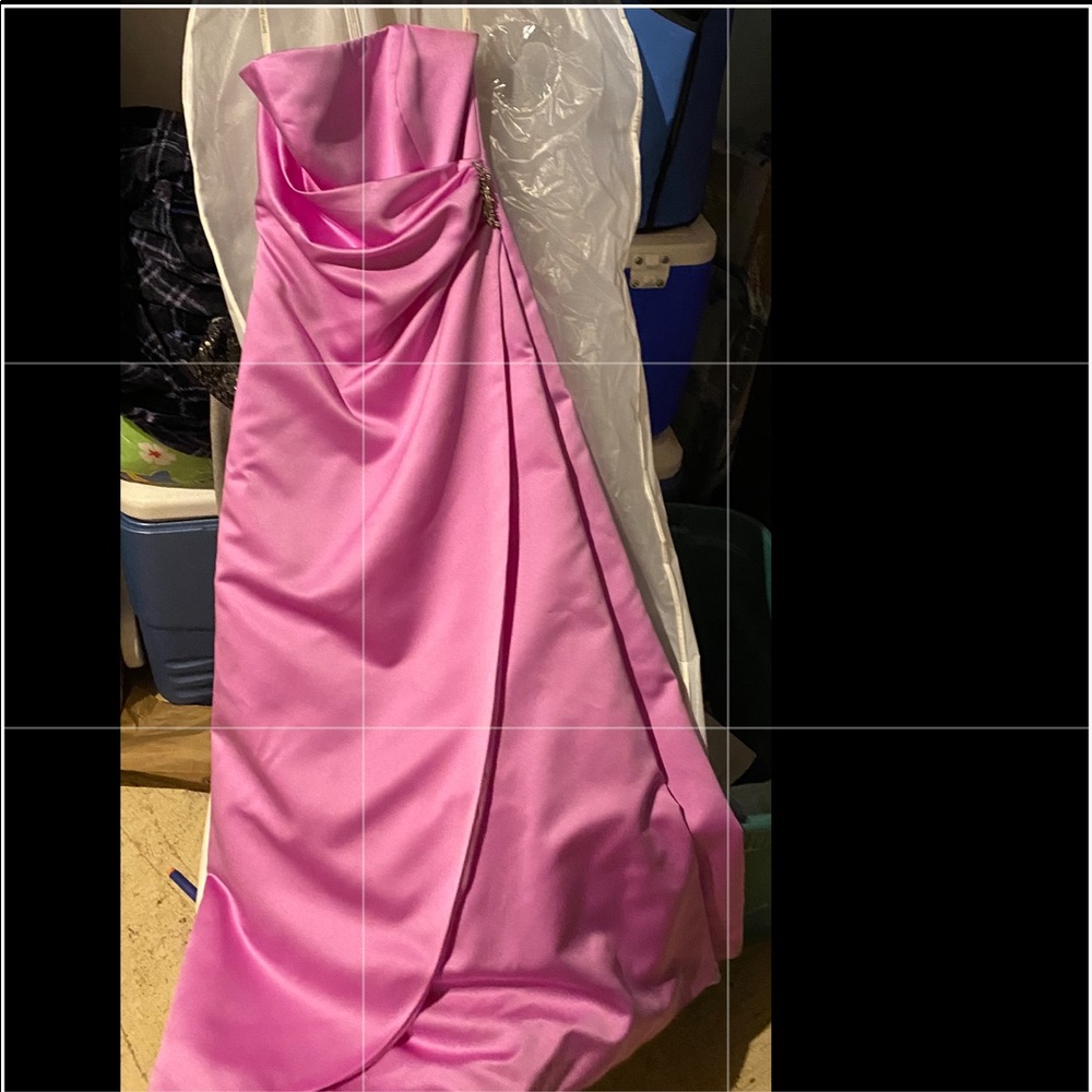 Strapless pink gown